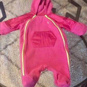 3 month old  Ralph Lauren Polo fleece bunting